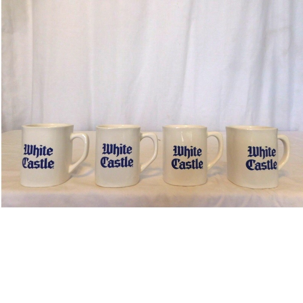 White Castle Buy 'Buy Em by the "Sack" Square Coffee Mug Vintage 1994 x 4‎